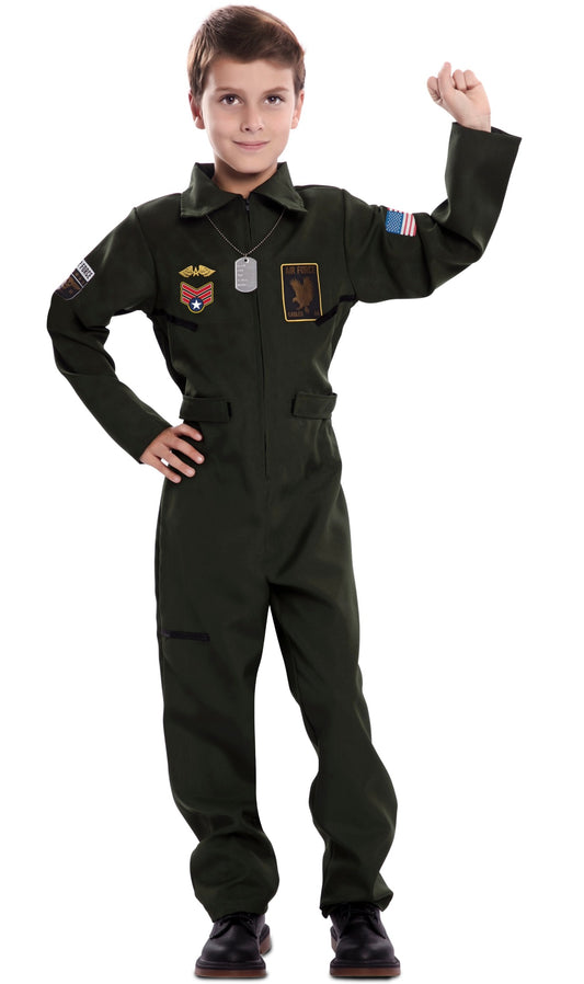 Disfraz de Piloto de Combate Aviador infantil I Don Disfraz