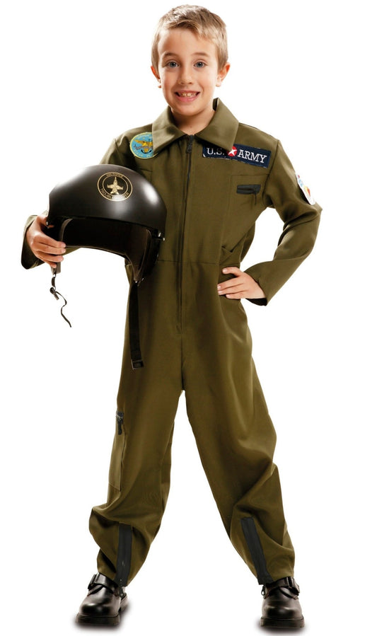 Disfraz de Piloto de Combate Oficial infantil I Don Disfraz