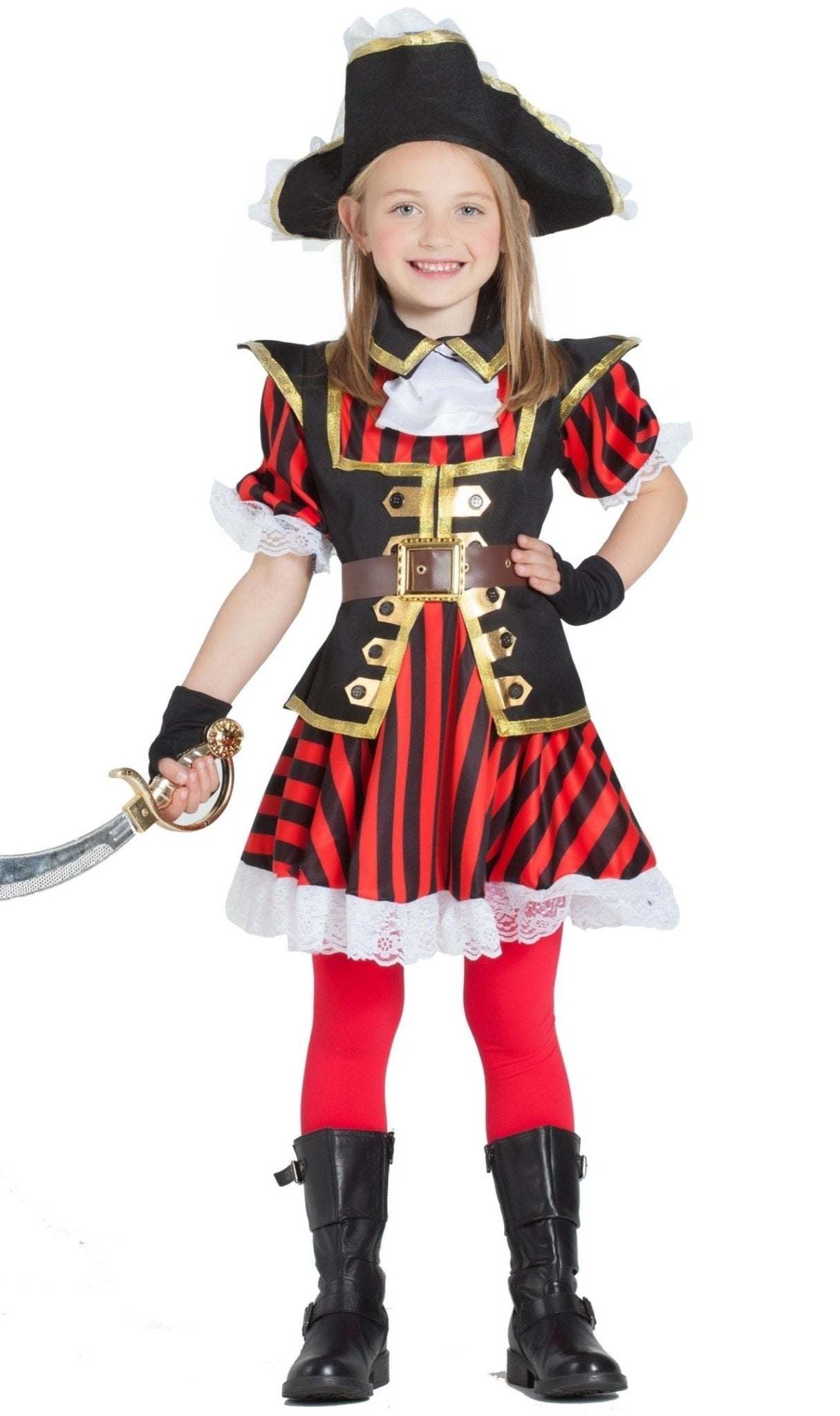 Pirata Bambina Vestito Del Pirata Costume Carnevale Pirata Bambina