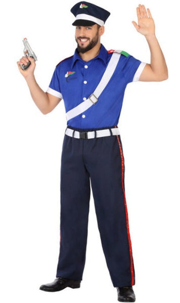Divisa Vestito Carnevale Carabiniere Adulto Costume Da Poliziotto