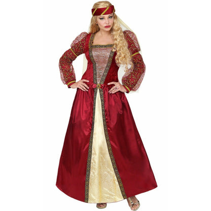 Costume Tudor Donna Medievale Taglia XL - Sancto SA-9054Y, Nuovo Con Etichette, Multicolore - Foto 6