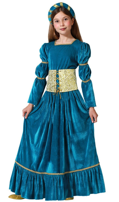 Costume da Principessa Medievale Merida per bambina