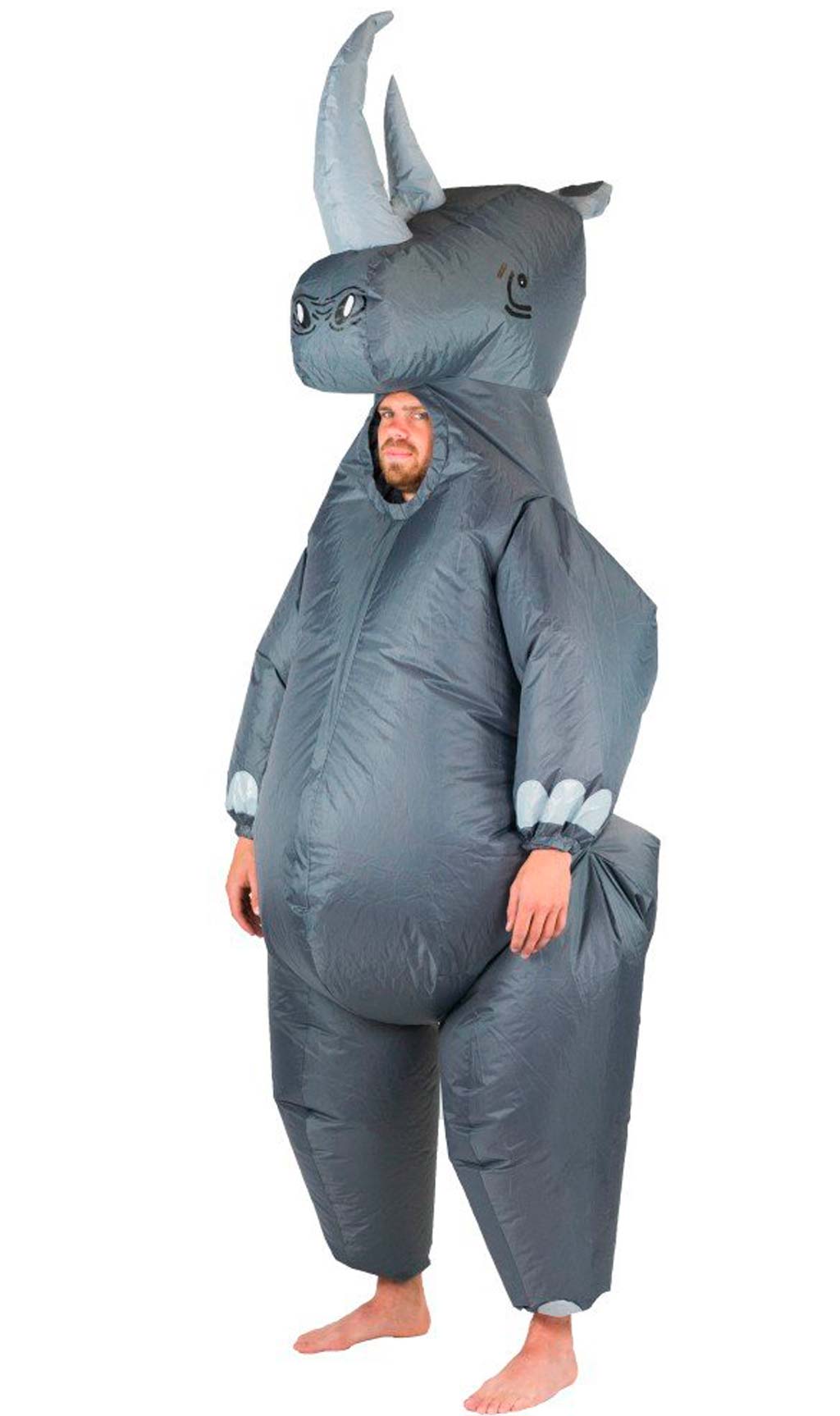 Pigiama Rinoceronte Unisex Per Adulti - Costume Animale Morbido, Con Cappuccio - Foto 3