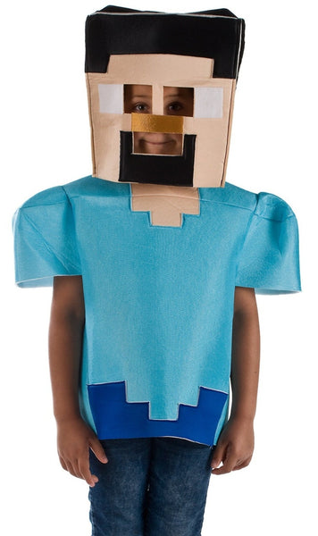 Steve Head Costume Carnevale Steve Minecraft Acquista Online