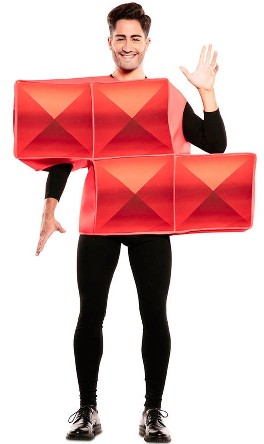 Disfraz de Tetris Rojo para adulto I Don Disfraz