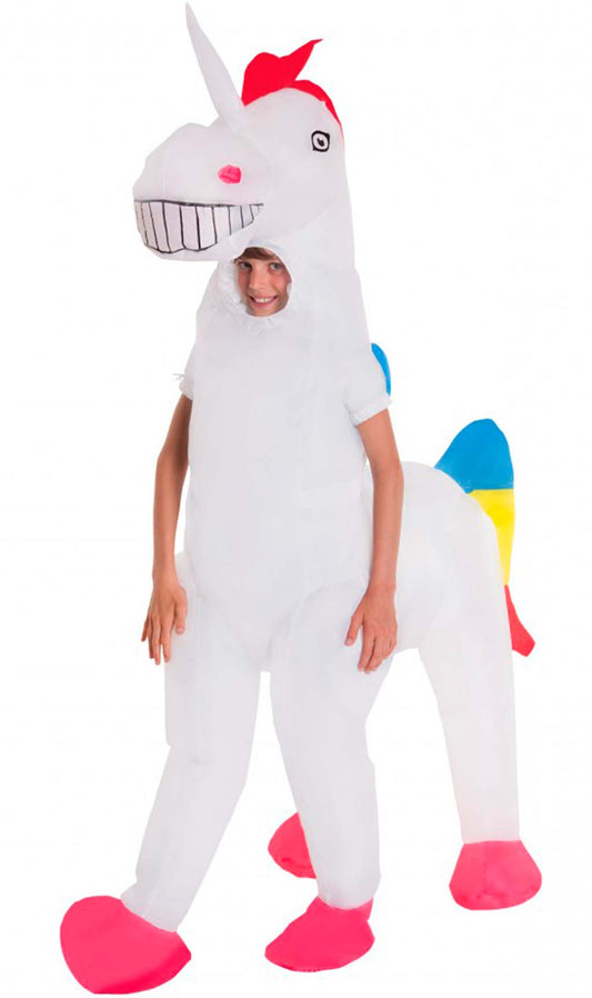 Disfraz de Unicornio Blanco Hinchable infantil I Don Disfraz