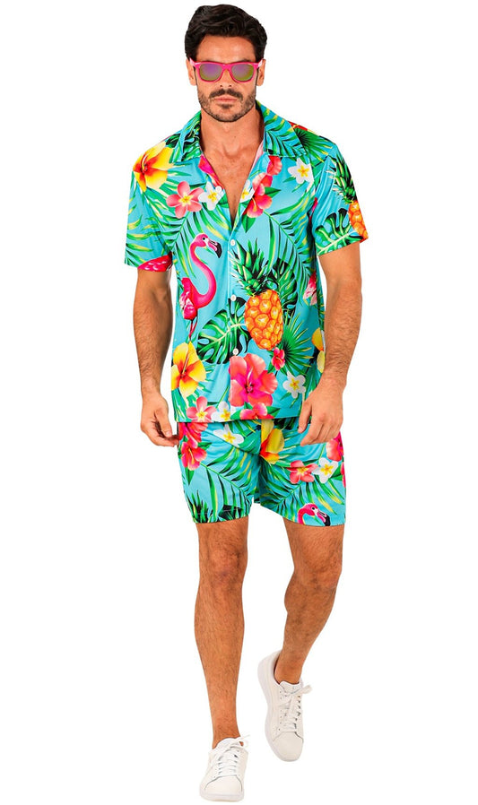 Costume hawaiano tropicale da uomo