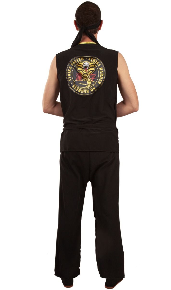 Costume Cobra Kai Karate Gi Con Fascia - Per Cosplay, Halloween E Feste A Tema - Foto 13