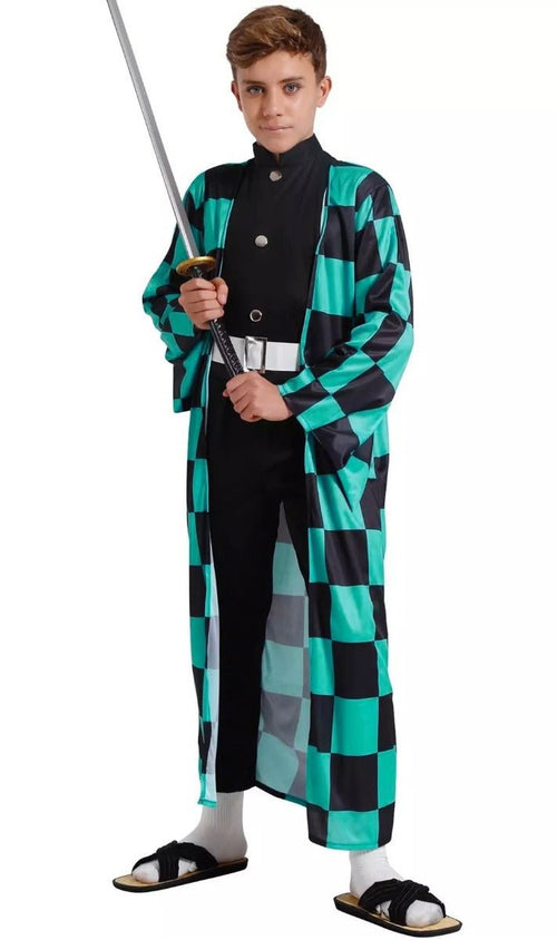 Costume Cosplay Kamado Tanjiro Di Demon Slayer - Set Completo Per Uomo - Foto 8