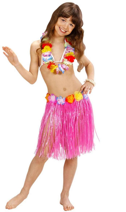 Gonna Hawaiana Rosa infantile