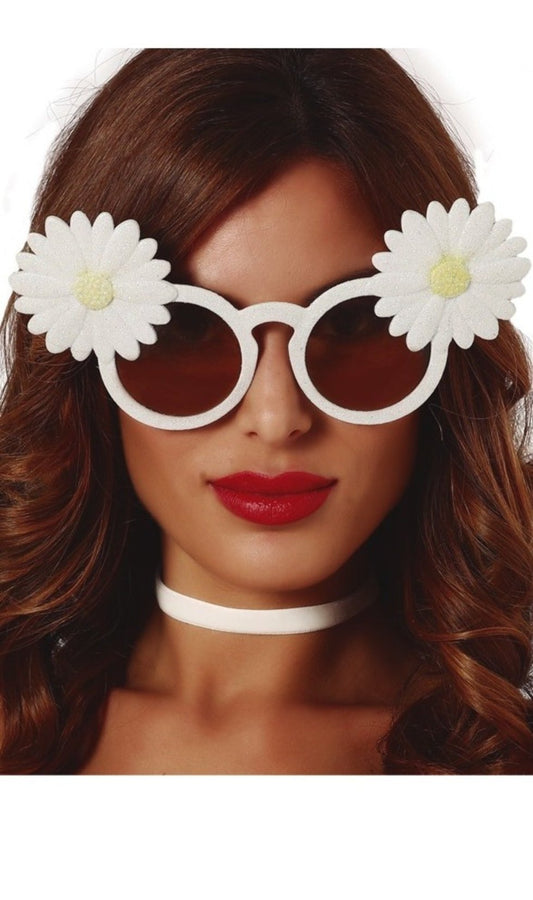 Occhiali Bianchi con Margherite