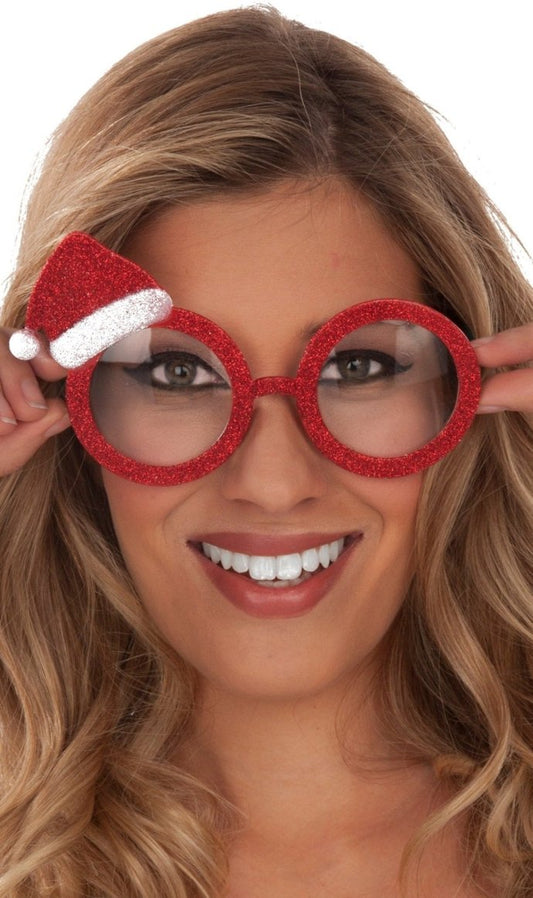 Occhiali da Babbo Natale Glitter