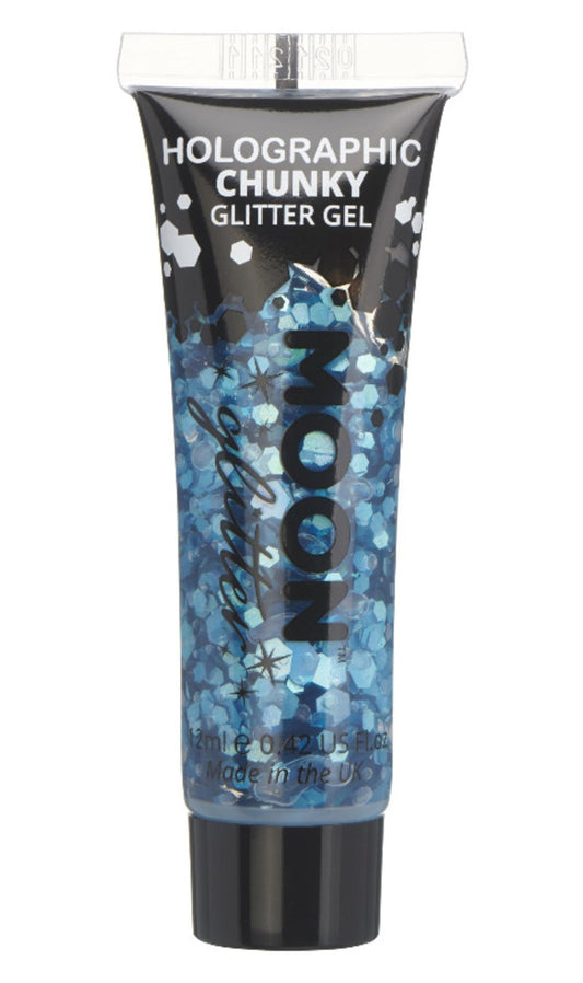 Glitter gel blu olografico