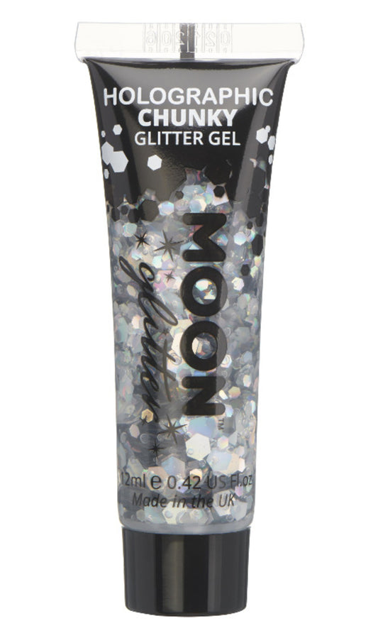 Glitter gel argentato olografico