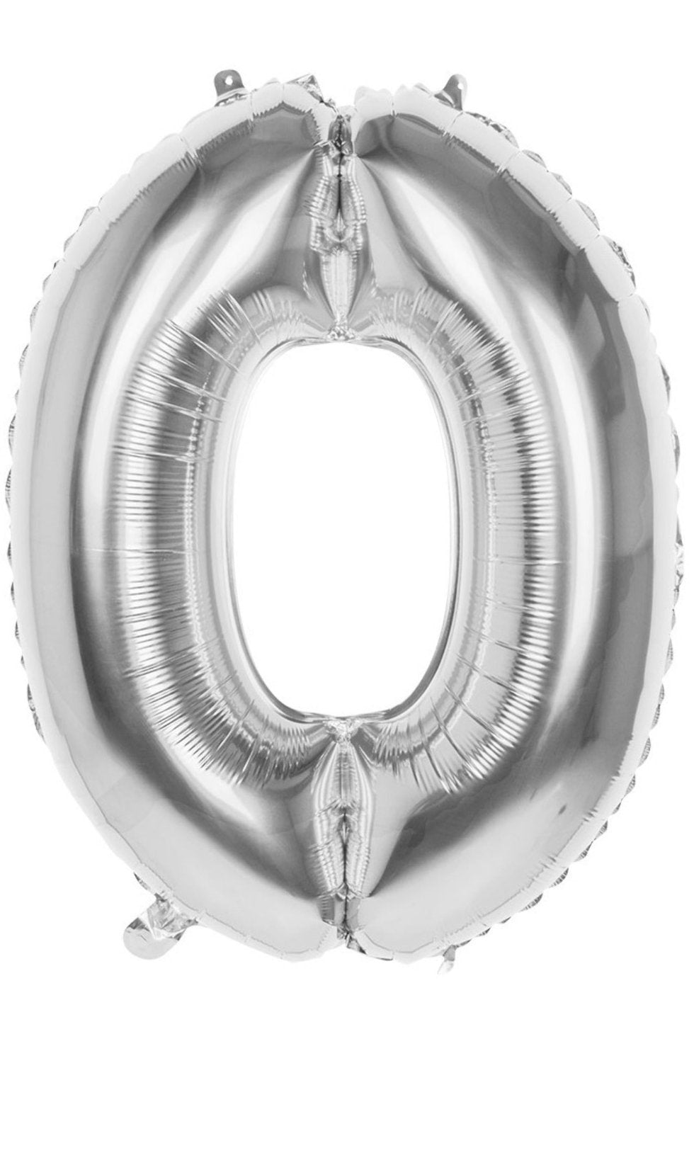 Palloncino Argento Numero 0 86cm