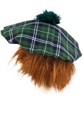 Cappello Scozzese Verde con capelli