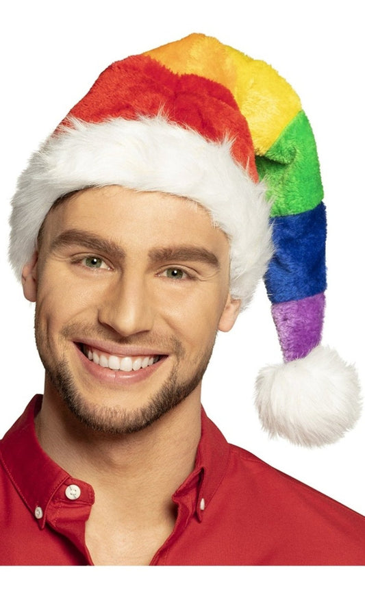 Cappello da Babbo Natale Arcobaleno