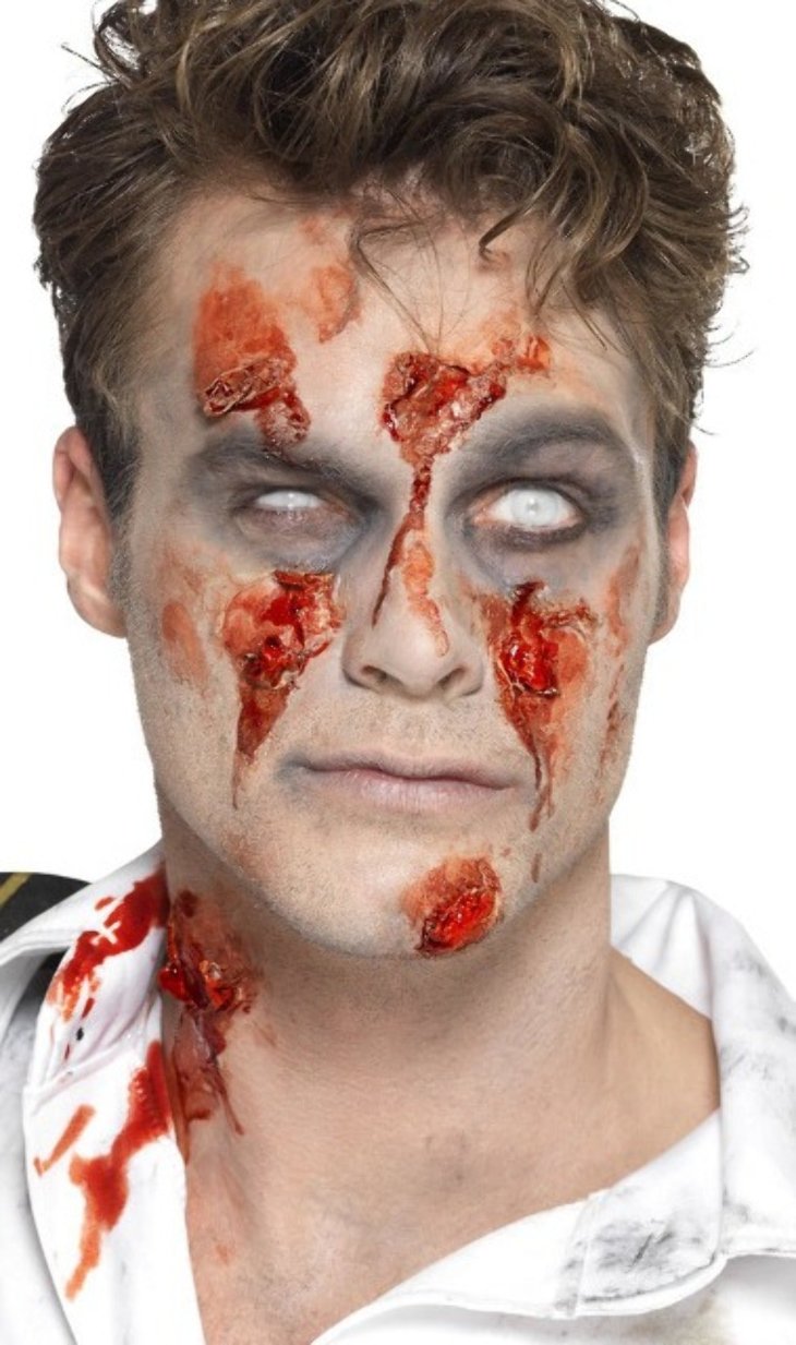 Cicatrice Collo Cucita Halloween Finto Lattice Abito Fantasioso - Foto 4