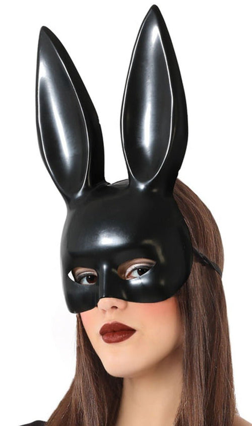 CARNEVALE HALLOWEEN MASCHERA CONIGLIO CONIGLIETTA PLAYBOY BIANCA NERA MASK  BUNNY