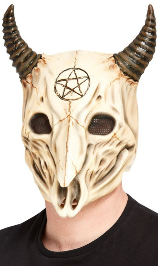 Maschera da ariete satanico in lattice