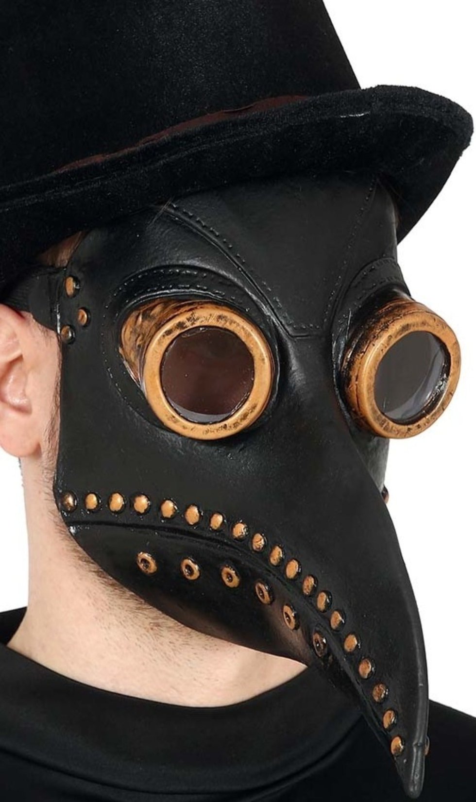 Maschera da dottore della peste nera  in lattice