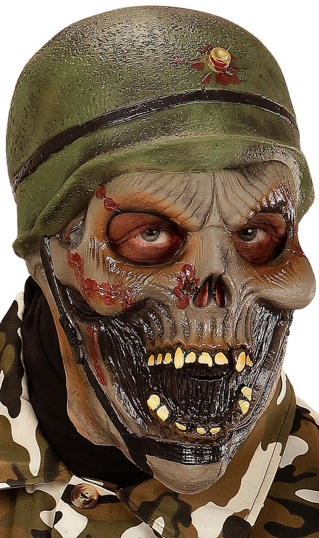 Maschera in lattice Zombie Militare