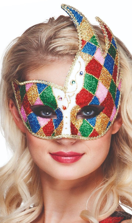 Maschera Veneziana da Guillare Multicolore