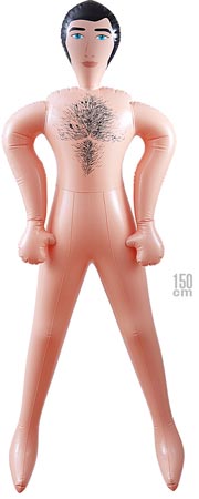 Bambola gonfiabile uomo sexy, altezza 150 cm