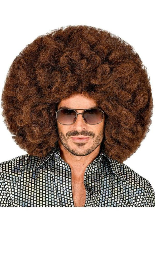 Parrucca Afro Marrone Plus