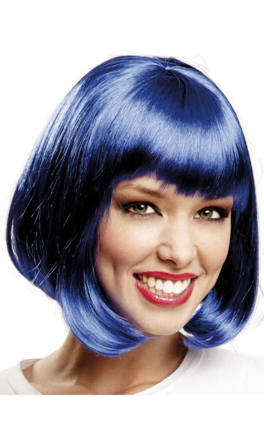 Parrucca Corta Blu