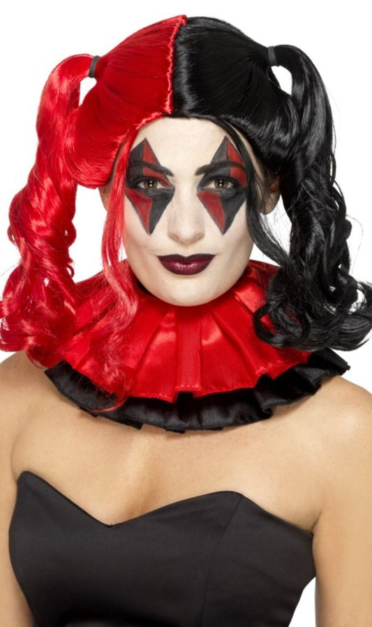 Parrucca da Harley Quinn Bicolore