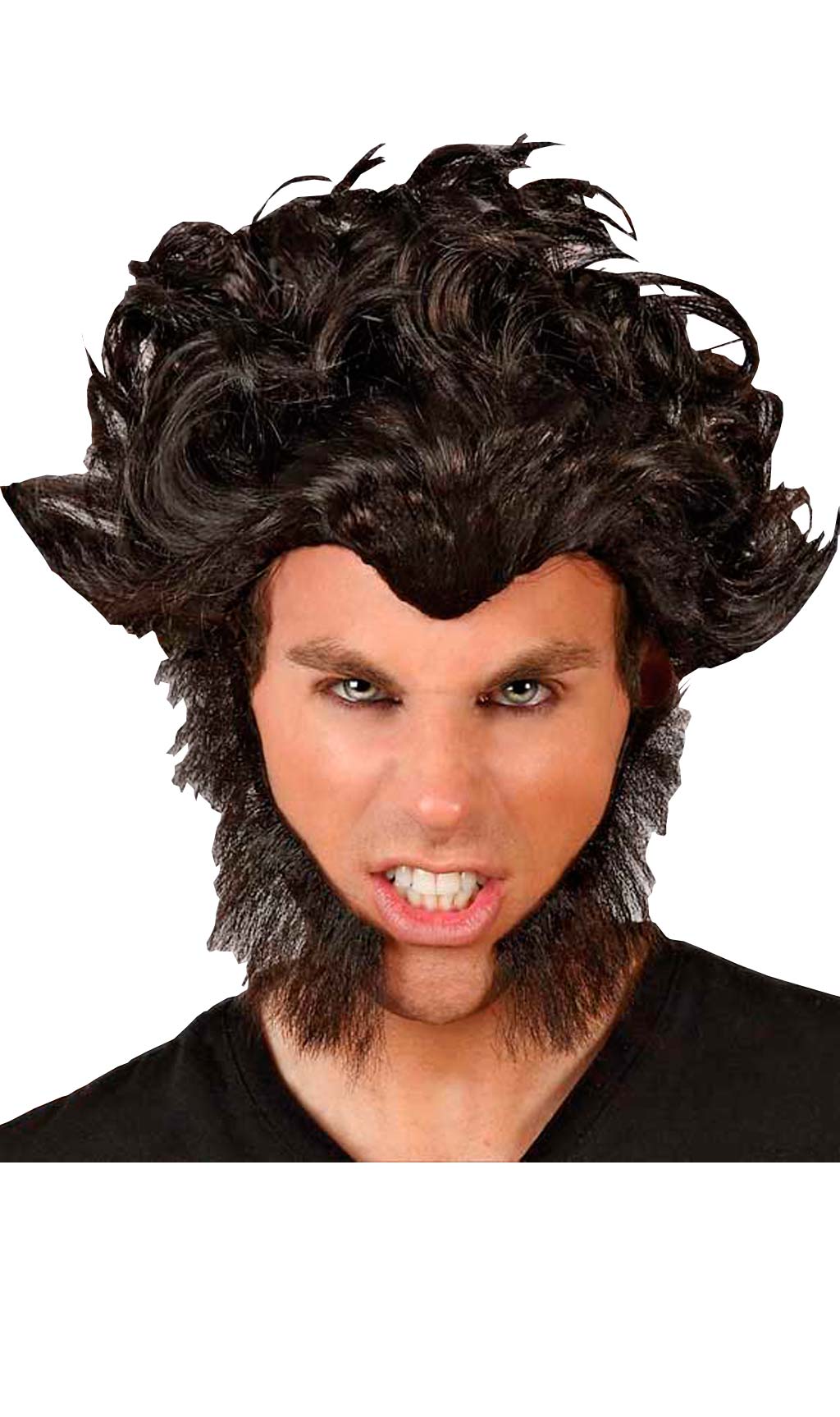 SMIFFYS Parrucca Con Ciuffo Da Elvis Anni '50, Nera, Con Basette - Foto 6