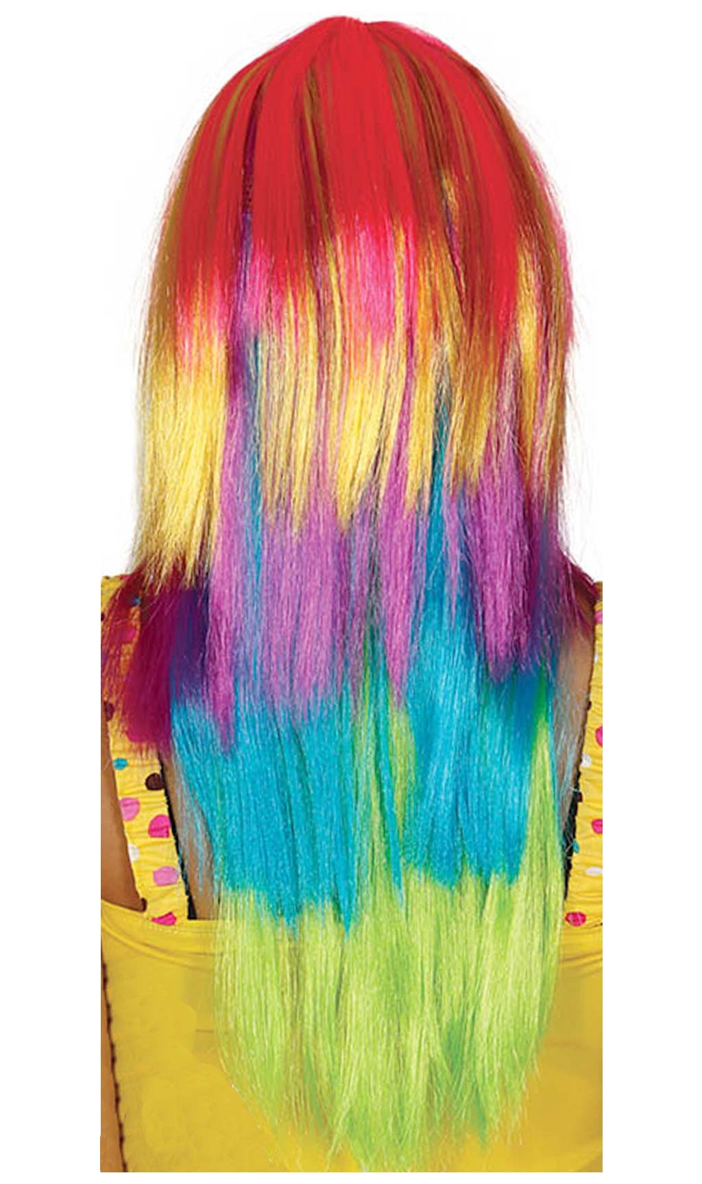 Parrucca Lunga Frangia Multicolore