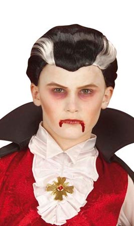 Costume Da Vampiro Per Bambini WIDMANN MILANO – Lungo Nero Con Colletto Ragnatela, Taglia 158
