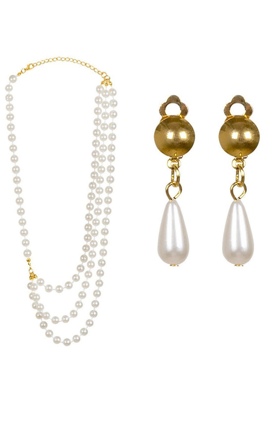 Set collana e orecchini di perle