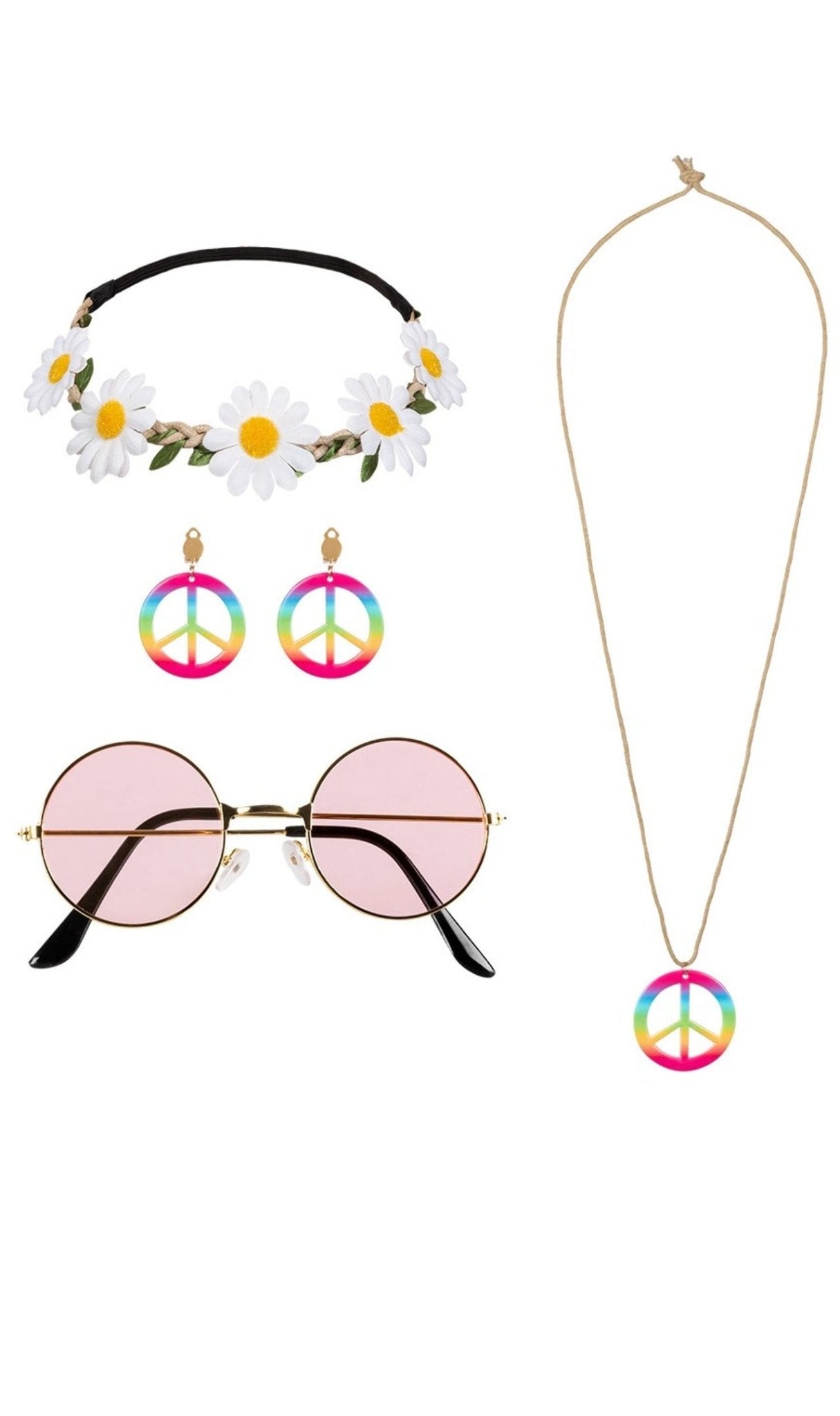 Set hippie Deluxe arcobaleno