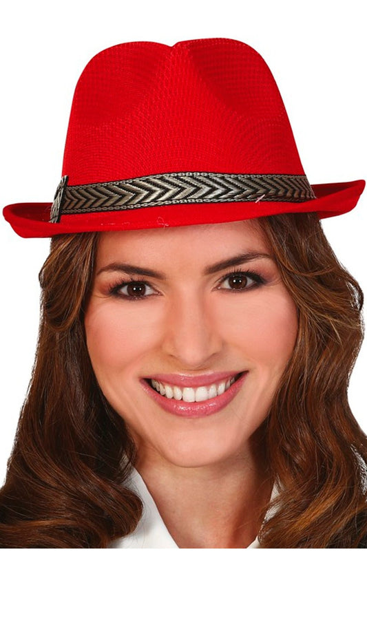 Cappello da Gangster Rosso