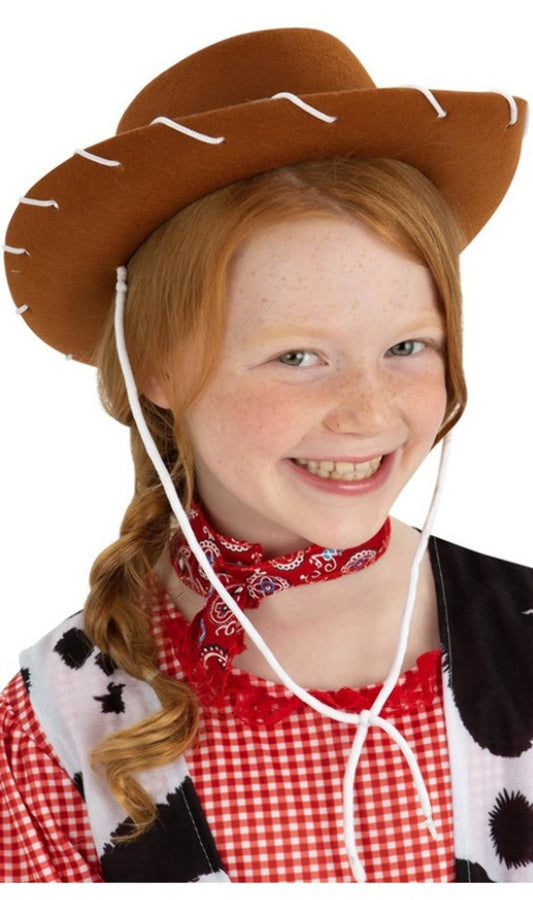 Cappello da cowboy marrone classico per bambini