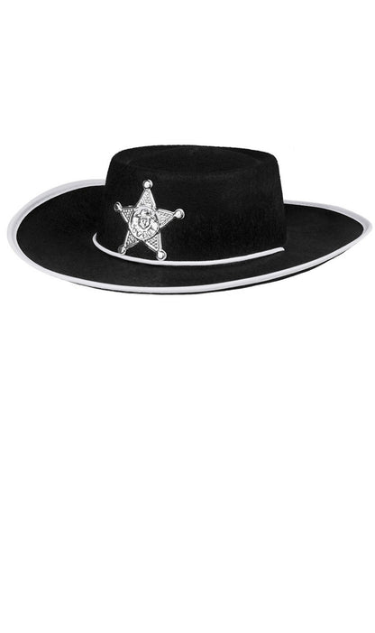 Cappello da sceriffo nero per bambini