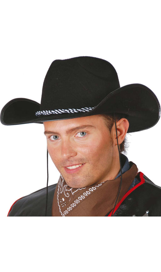 Cappello Cowboy Nero Feltro