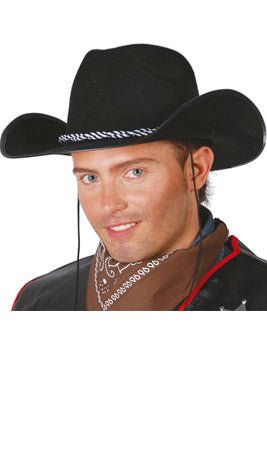 Cappello Cowboy Nero Feltro