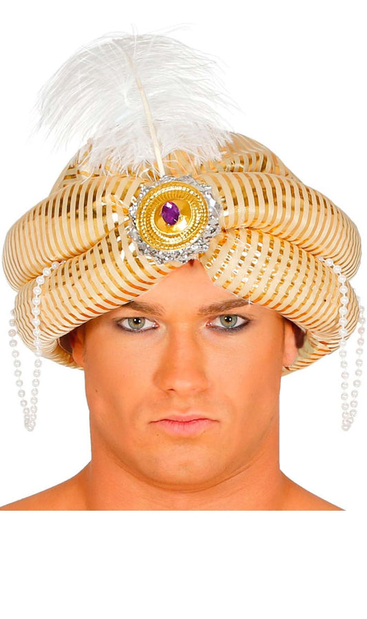 Turbante Arabo Perle Colori