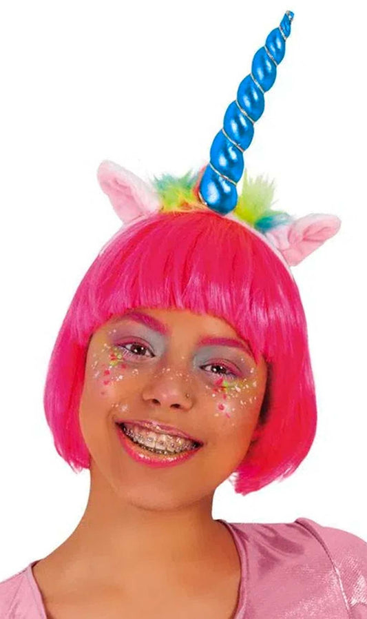 Cerchietto da Unicorno Magico Blu